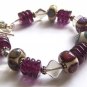 Through the Lavender Fields - Handmade Lampwork Bracelet (SL825)