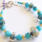 Into The Blue - Handmade Lampwork Bracelet (CR13)