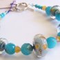 Into The Blue - Handmade Lampwork Bracelet (CR13)