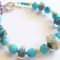 Into The Blue - Handmade Lampwork Bracelet (CR13)