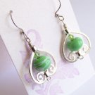 Greenie - Handmade Lampwork Earrings (SM65)