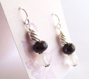 Icy - Handmade Lampwork Earrings (MN19)