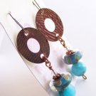 In The Deep End - Handmade Lampwork Earrings (BJ95)
