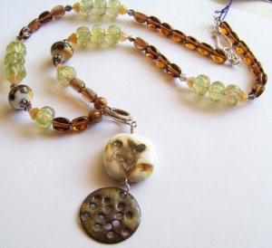 Warm Evening - Handmade Lampwork Necklace (GP167)