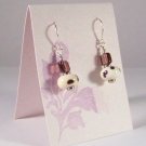 Ivory Amber - Handmade Lampwork Earrings (AI19)