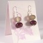 Frosted Root Beer - Handmade Lampwork Earrings (RW57)