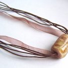 Chocolate Lite - Handmade Lampwork Necklace (GM826)