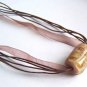 Chocolate Lite - Handmade Lampwork Necklace (GM826)