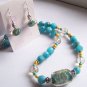 Mint Ice II - Handmade Lampwork Necklace (IB10)