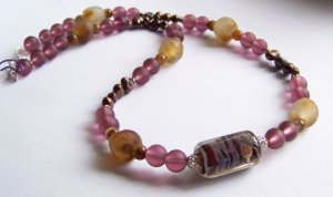 Global Haze II - Handmade Lampwork Necklace (PS963)