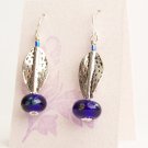 Earthy Blue - Handmade Lampwork Earrings (LV426)