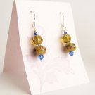 Moss Blue Allure - Handmade Lampwork Earrings (PZ192)