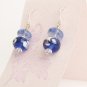 Cobalt Crystal - Handmade Lampwork Earrings (DM799)