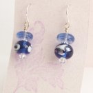Cobalt Crystal - Handmade Lampwork Earrings (DM799)