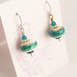 SOLD Emerald Inspiration - Handmade Lampwork Earrings (PB7116)