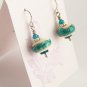SOLD Emerald Inspiration - Handmade Lampwork Earrings (PB7116)