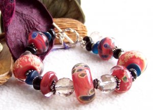 Painted Canyon - Handmade Lampwork Bracelet (RB156)