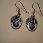 hand cast silver bear claw earrings