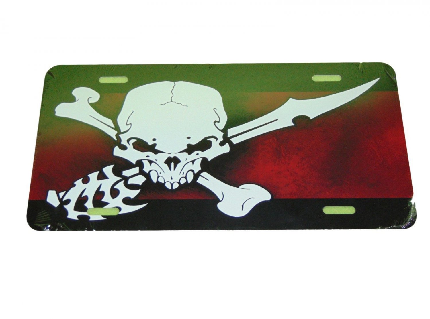 Futuristic Pirate Flag License Plate 6 X 12 New Made In The Usa