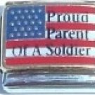 PROUD PARENT OF A SOLDIER PATRIOTIC ITALIAN CHARM