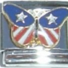 USA BUTTERFLY PATRIOTIC ITALIAN CHARM