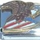 PATRIOTIC EAGLE ON USA SHIELD NEW ITALIAN CHARM