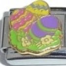 EASTER EGGS IN GRASS 9MM ITALIAN CHARM