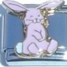 PINK COTTONTAIL EASTER BUNNY 9MM ITALIAN CHARM