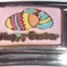 PINK HAPPY EASTER WITH EASTER EGGS 9MM ITALIAN CHARM