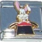 BUNNY RABBIT IN HAT 9MM ITALIAN CHARM EASTER