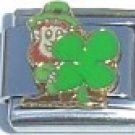LEPRECHAUN & CLOVER ITALIAN CHARM ST PATRICK'S DAY