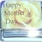HAPPY MOTHER'S DAY YELLOW ROSE 9MM ITALIAN CHARM LINK