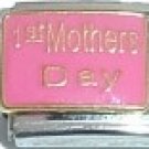 1ST MOTHER'S DAY PINK 9MM ITALIAN CHARM LINK