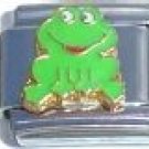 GREEN FROG 9MM ITALIAN CHARM