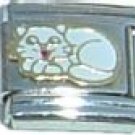 WHITE CAT 9MM ITALIAN CHARM