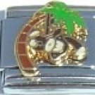 MONKEY IN PALM TREE 9MM ITALIAN CHARM