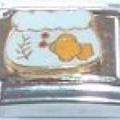 GOLD FISH IN FISH BOWL 9MM ITALIAN CHARM