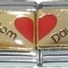 MOM-DAUGHTER DOUBLE 9MM ITALIAN CHARM