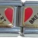 HEART-BREAKER DOUBLE 9MM ITALIAN CHARM