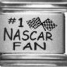 #1 NASCAR FAN RACING 9MM LASER ITALIAN CHARM