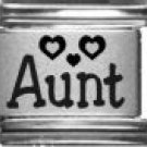 AUNT WITH HEARTS 9MM LASER ITALIAN CHARM