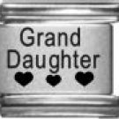 GRANDDAUGHTER HEARTS LOVE 9MM LASER ITALIAN CHARM