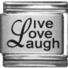 LIVE LOVE LAUGH 9MM LASER ITALIAN CHARM