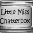 LITTLE MISS CHATTERBOX 9MM LASER ITALIAN CHARM