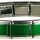 CHRISTMAS GREEN SHINY 18-LINK ITALIAN CHARM STARTER BRACELET