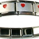RED HEART 18-LINK ITALIAN CHARM STARTER BRACELET