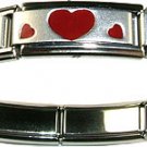 RED HEARTS SUPER LINK ITALIAN CHARM STARTER BRACELET