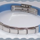 BLUE RUBBER 9MM ITALIAN CHARM STARTER BRACELET BLUE RUBBER 9MM ITALIAN CHARM STARTER BRACELET