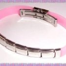PINK RUBBER 9MM ITALIAN CHARM STARTER BRACELET PINK RUBBER 9MM ITALIAN CHARM STARTER BRACELET