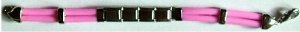 PINK DOUBLE BAND RUBBER 9MM ITALIAN CHARM STARTER BRACELET